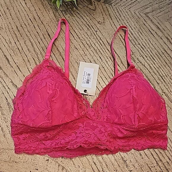 Lacy pink floral bra letter M NWT Fushicia - Picture 8 of 8
